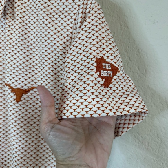 The Forty Acres Collection Texas Longhorns AOP White ECOTEC Ladies Polo Shirt MD - Picture 4 of 11